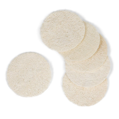 Eco Bath Natural Loofah Facial Discs (6x1) - Eco Bath London