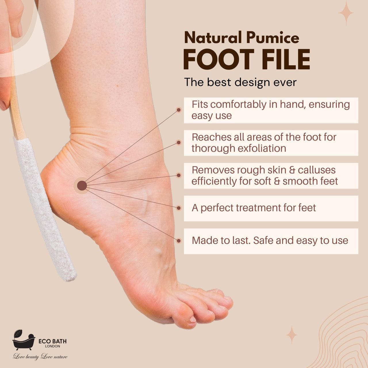 Eco Bath Natural Pumice Foot Files - Eco Bath London