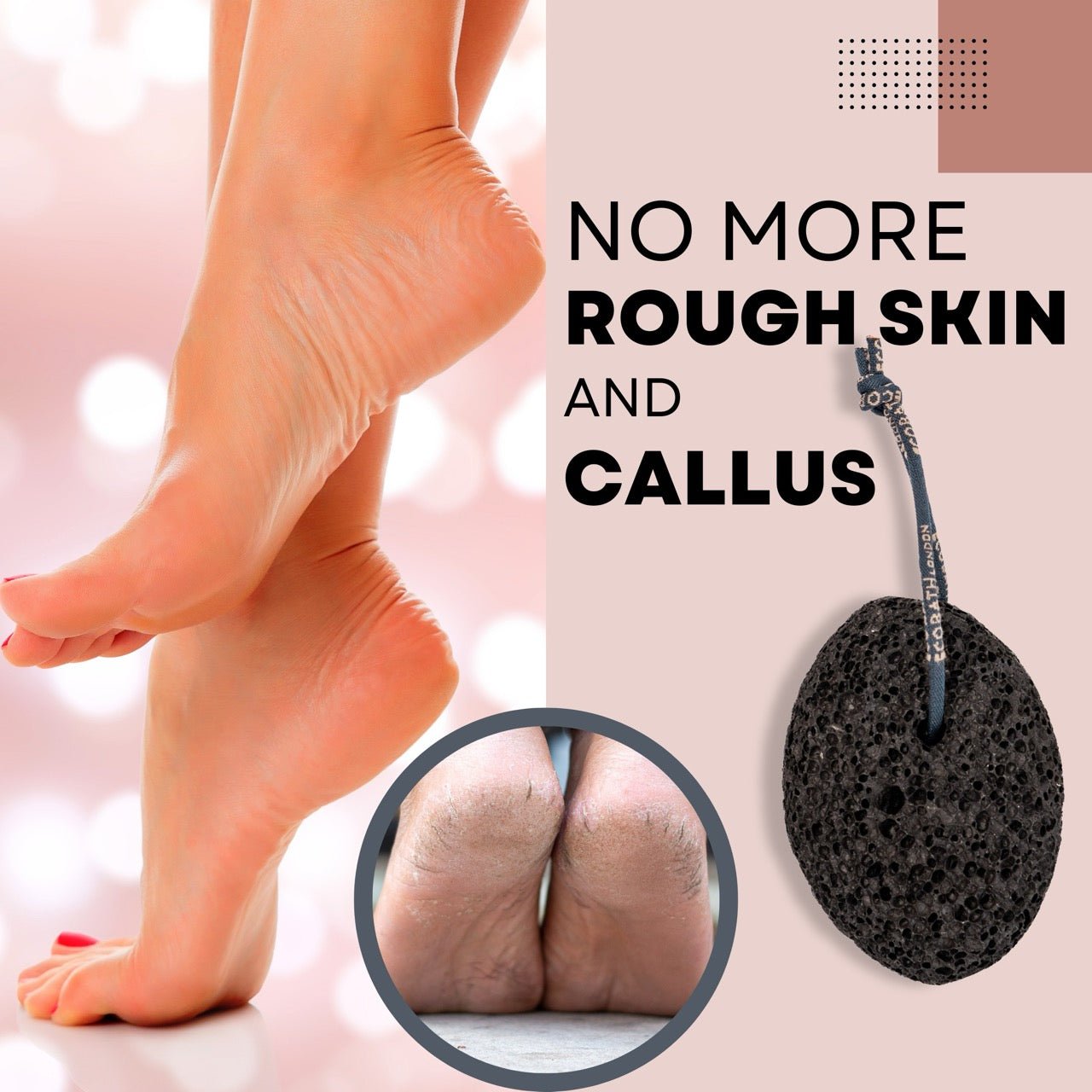 Eco Bath Natural Pumice Volcanic Stone (Smooth with Rope) - Eco Bath London