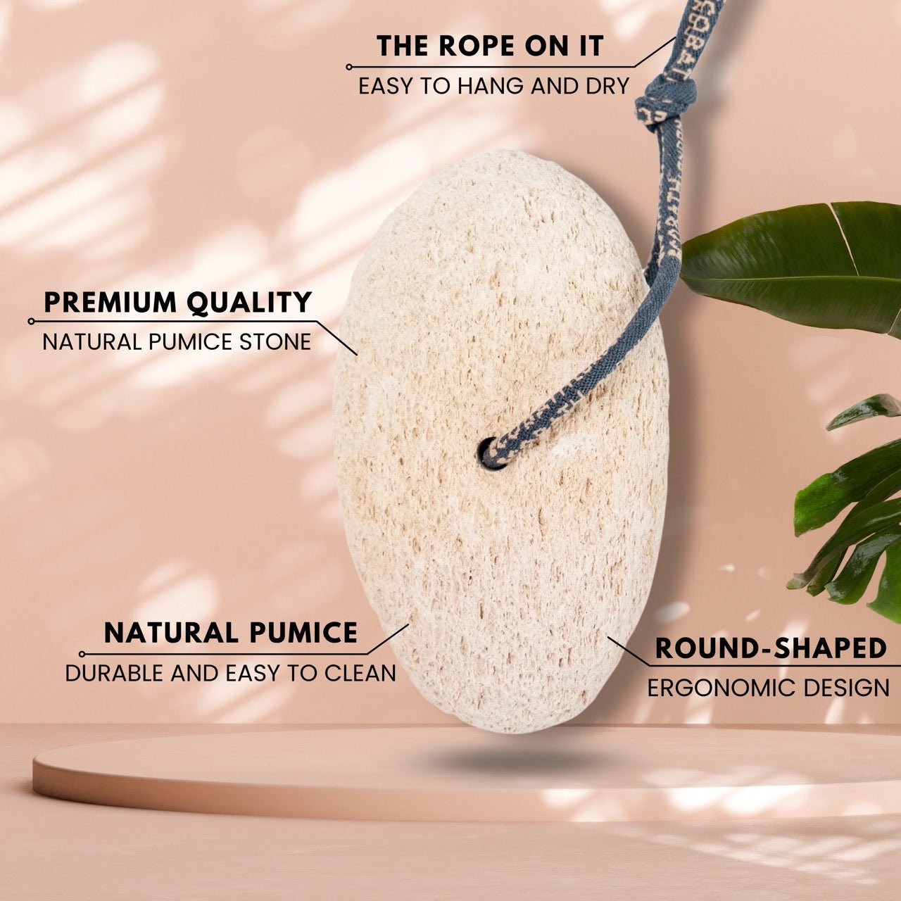 Eco Bath Natural Pumice Volcanic Stone (Smooth with Rope) - Eco Bath London