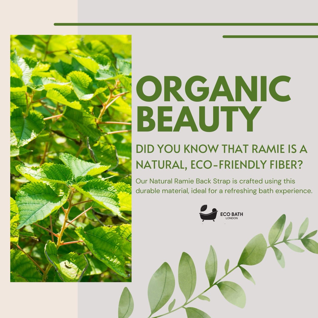 Eco Bath Natural Ramie Back Strap - Eco Bath London
