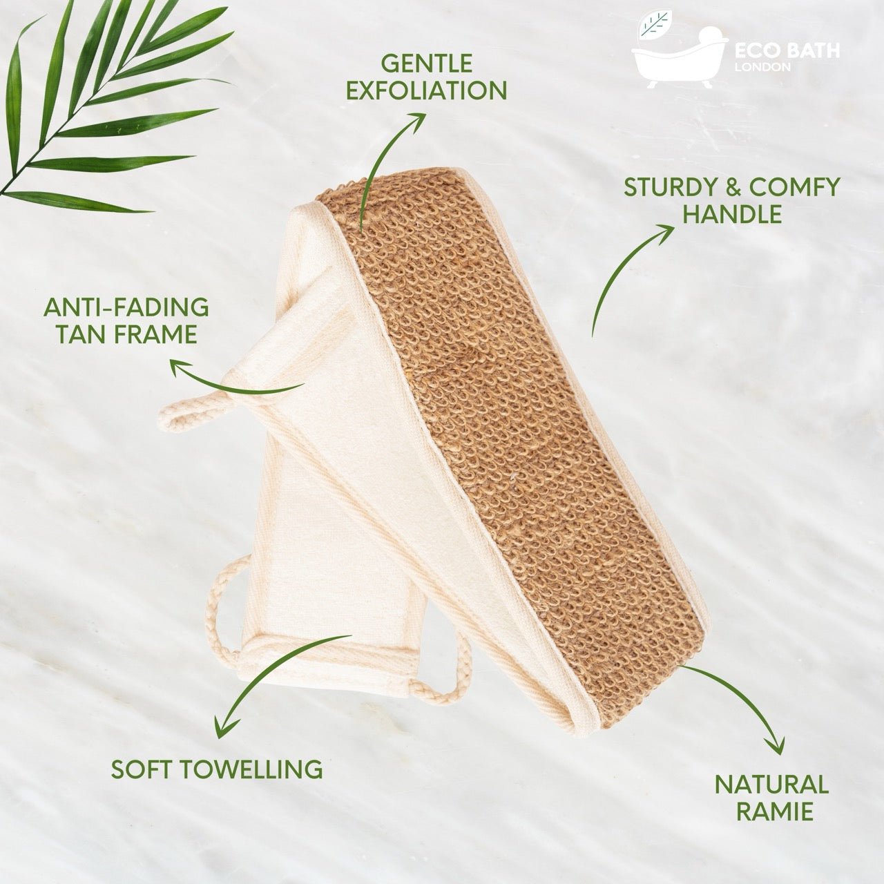 Eco Bath Natural Ramie Back Strap - Eco Bath London