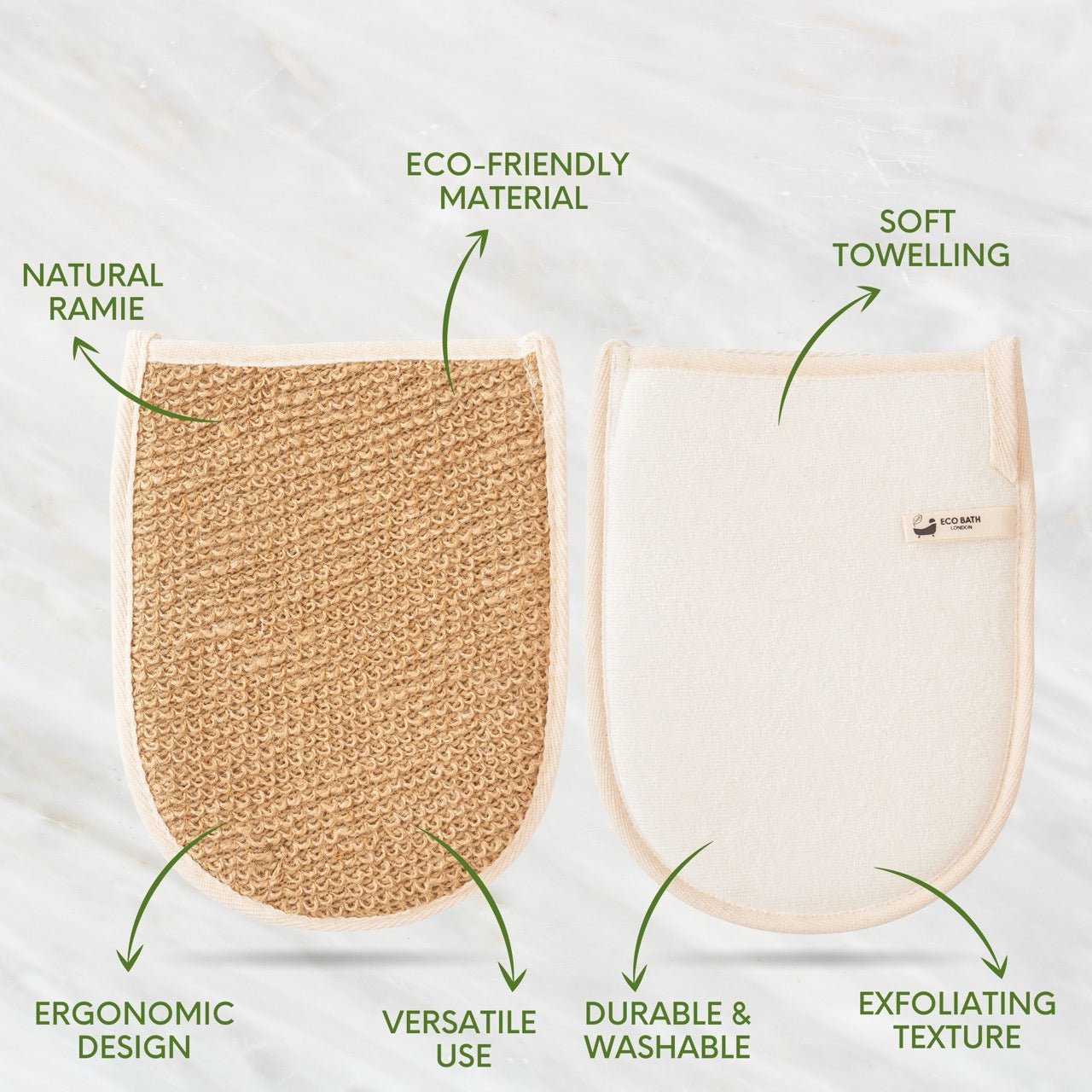 Eco Bath Natural Ramie Bath Mitt - Eco Bath London