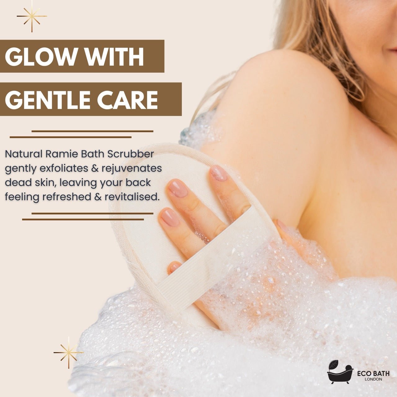 Eco Bath Natural Ramie Bath Scrubber - Eco Bath London