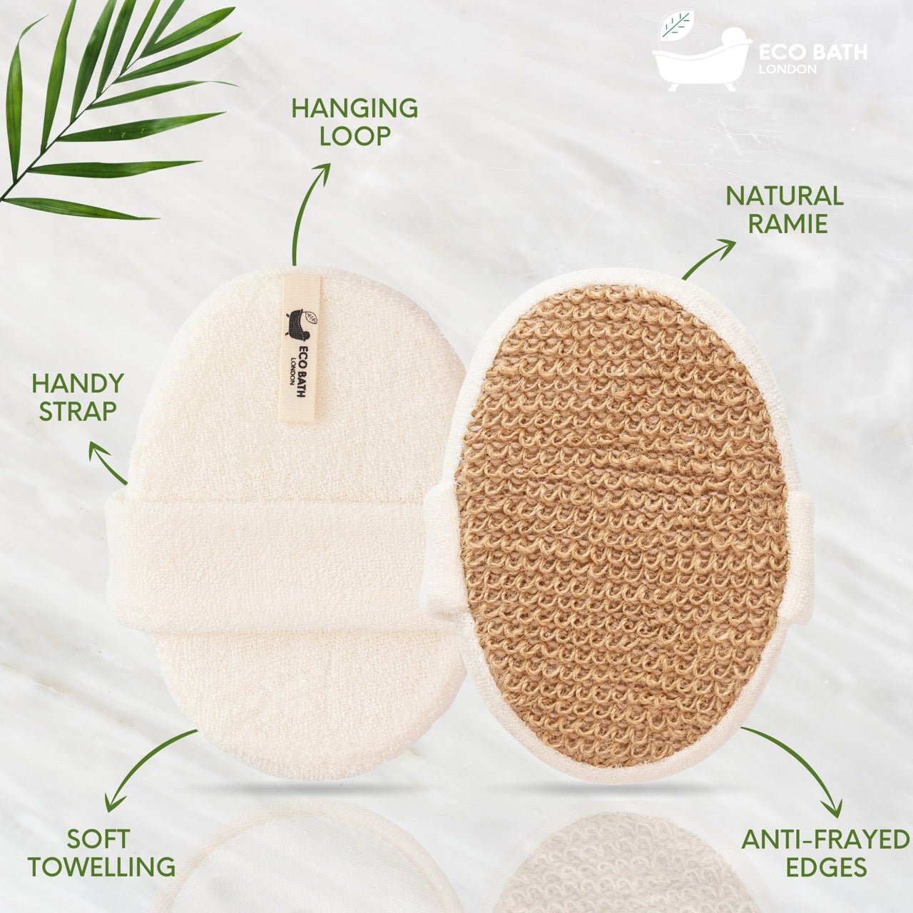 Eco Bath Natural Ramie Bath Scrubber - Eco Bath London