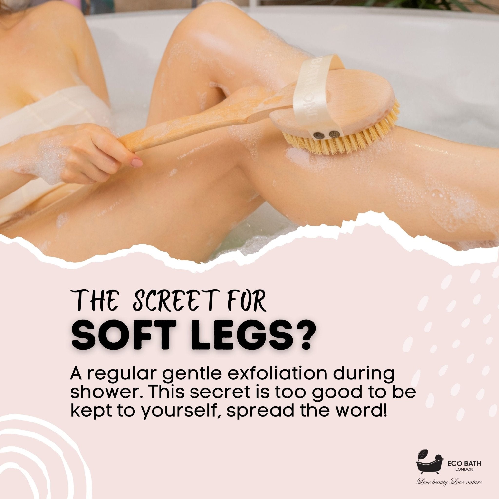 Eco Bath Natural Sisal Body Brush Detachable with Hard Sisal - Eco Bath London