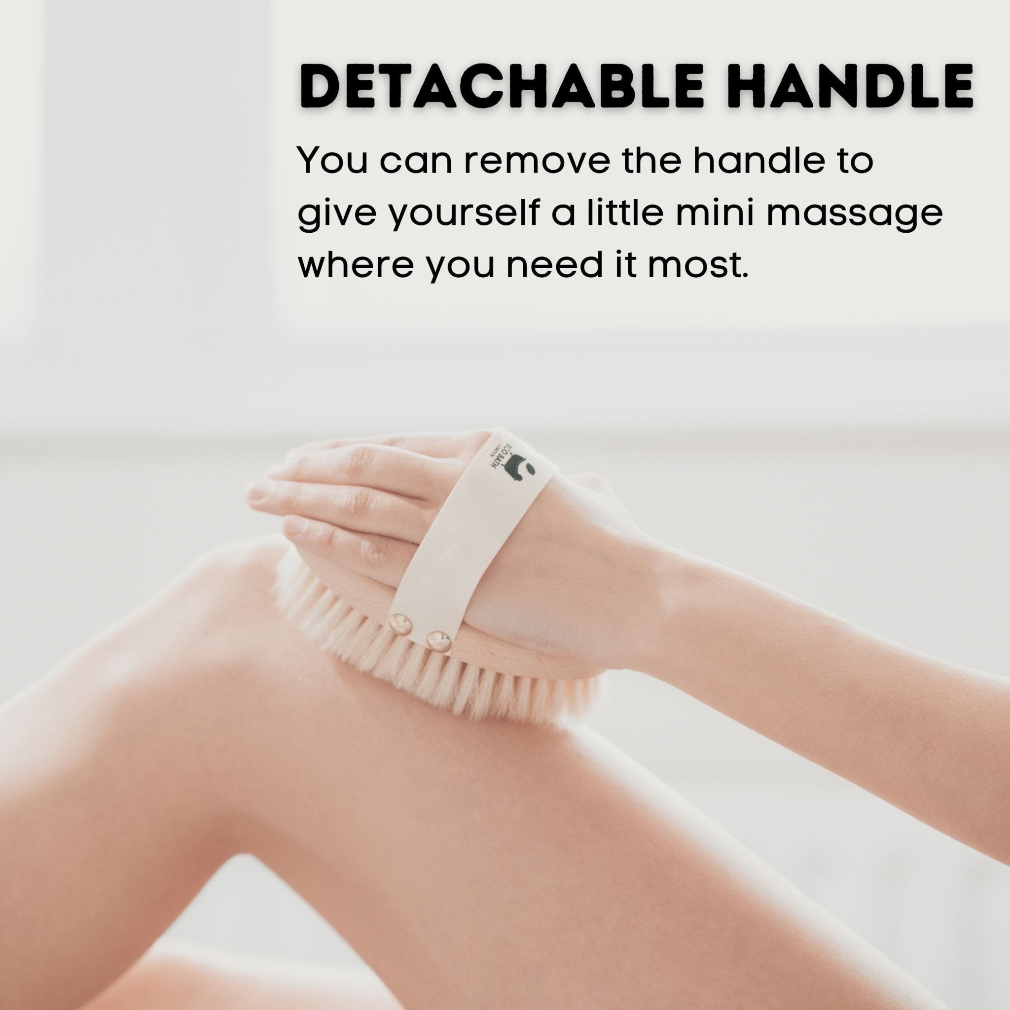 Eco Bath Natural Sisal Body Brush Detachable with Hard Sisal - Eco Bath London