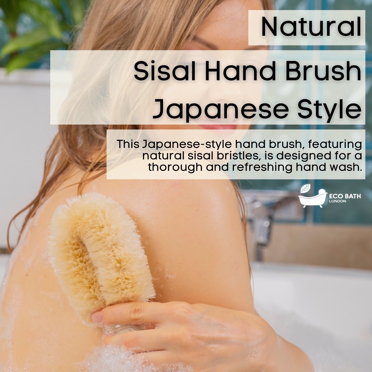 Eco Bath Natural Sisal Round Brush Japanese Style - Eco Bath London