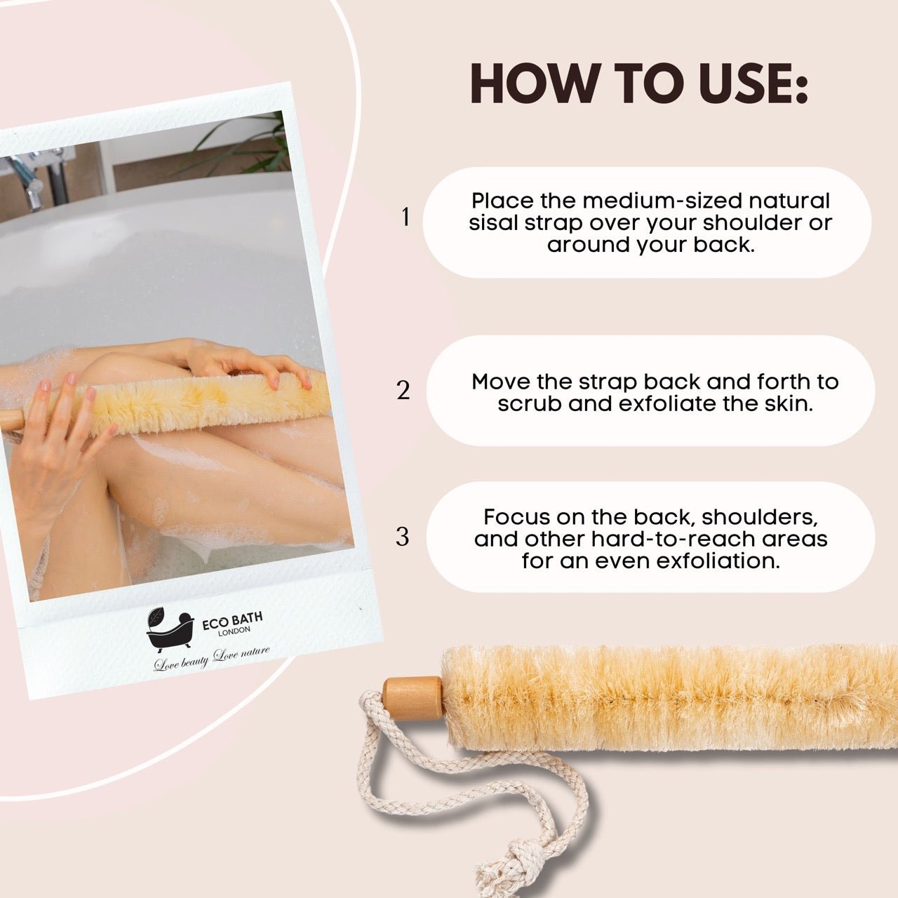 Eco Bath Natural Sisal Strap - Eco Bath London
