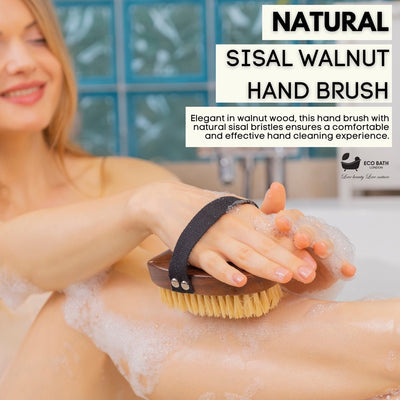 Eco Bath Natural Sisal Walnut Hand Brush - Eco Bath London