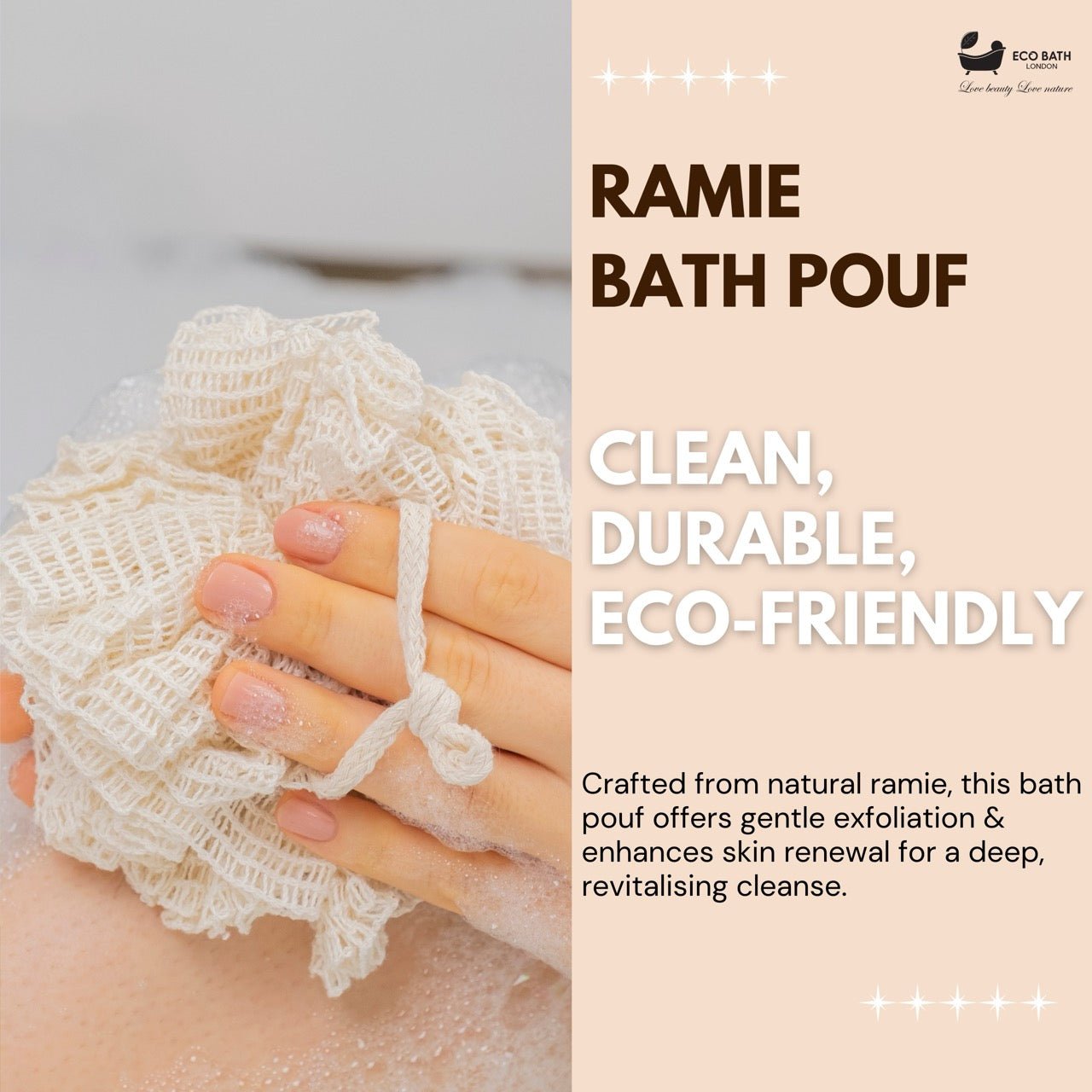 Eco Bath Ramie Bath Puff - Eco Bath London