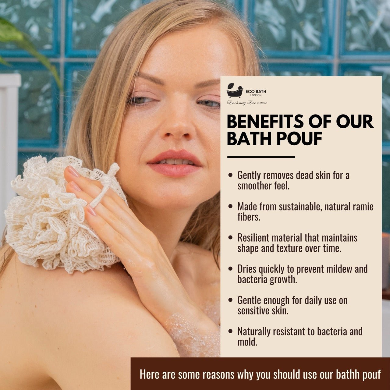 Eco Bath Ramie Bath Puff - Eco Bath London