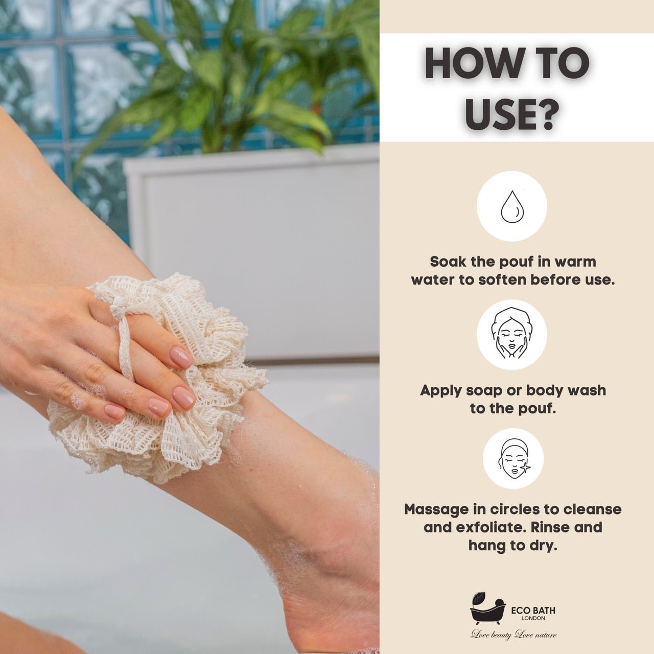 Eco Bath Ramie Bath Puff - Eco Bath London