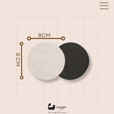 Eco Bath Reusable Bamboo Makeup Remover Pads - Set of 12 - Eco Bath London