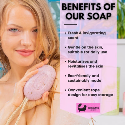 Eco Bath Rose Soap On a Rope - Eco Bath London