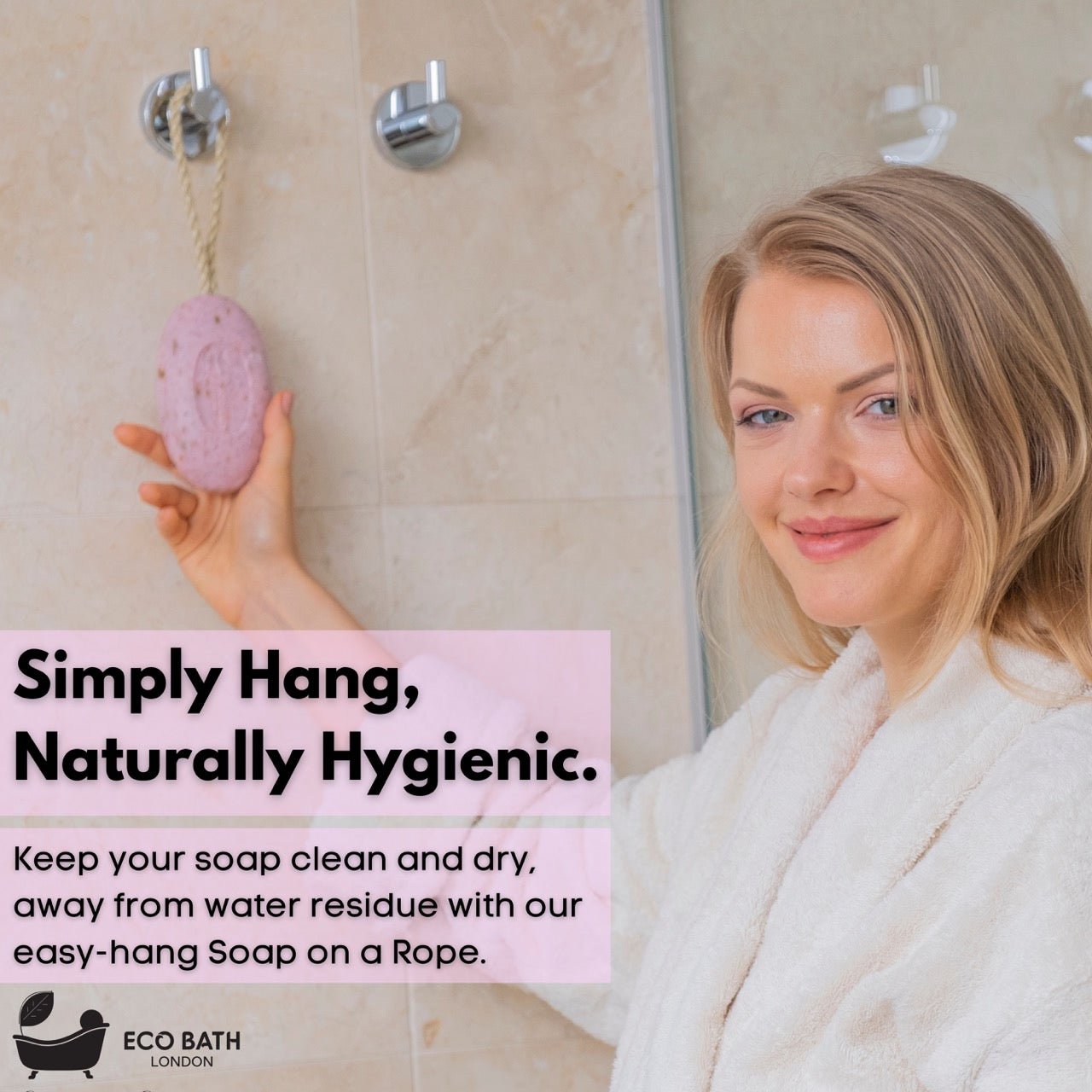 Eco Bath Rose Soap On a Rope - Eco Bath London