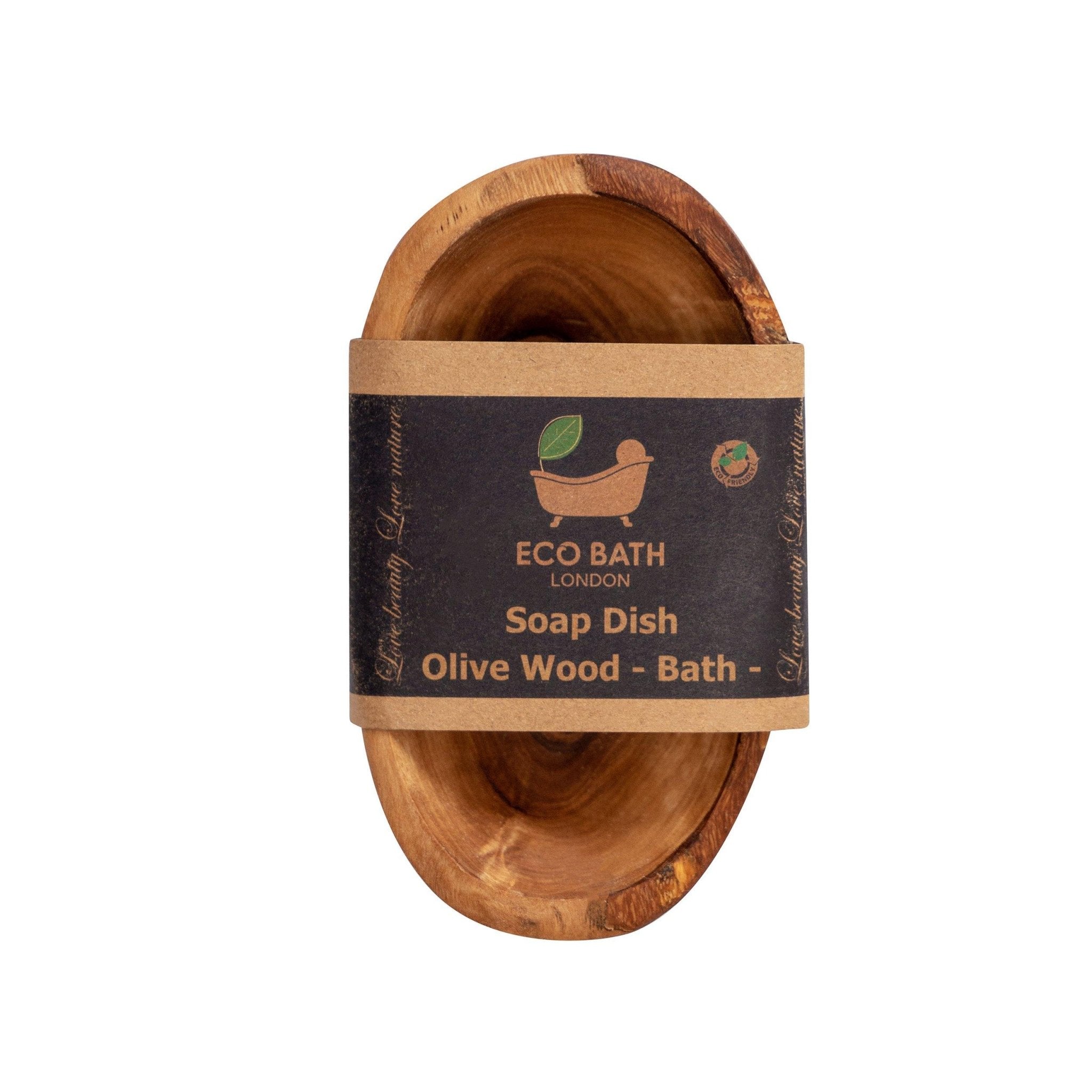 Eco Bath Soap Dish - Olive Wood Bath Shape - Eco Bath London