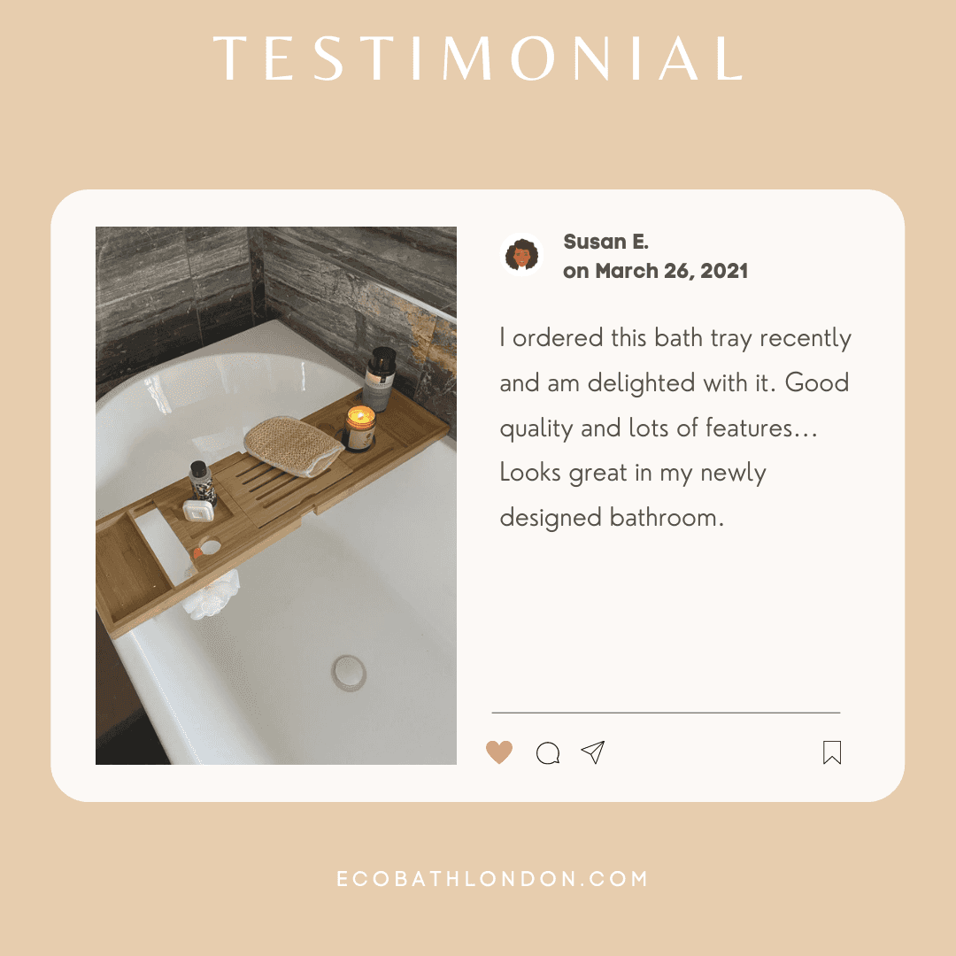 Curated visual reference: Gallery Detail: Luxury Eco Friendly Bamboo Bath Tray Caddy Ecobath London