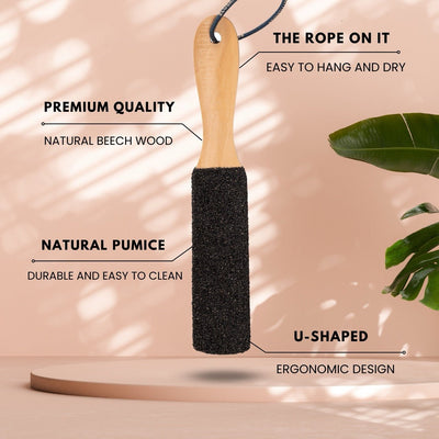 Natural Pumice Foot File - Black - Eco Bath London