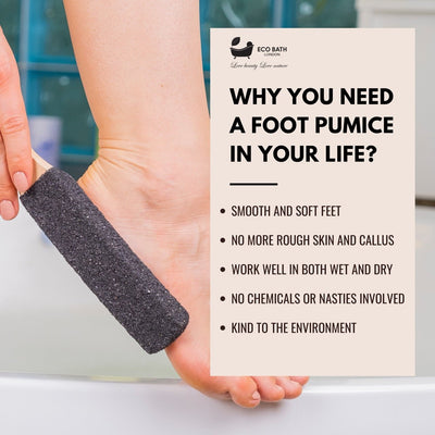 Natural Pumice Foot File - Black - Eco Bath London