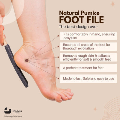 Natural Pumice Foot File - Black - Eco Bath London