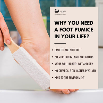 Natural Pumice Foot File - White - Eco Bath London